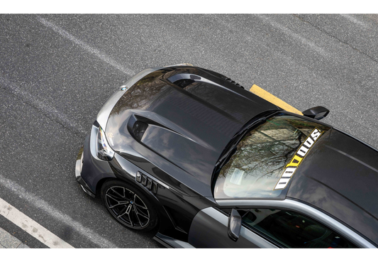 BMW G87 M2 pre-preg carbon fibre vented bonnet