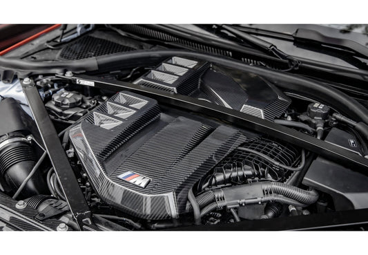 OEM Style Pre Pregged Dry Carbon Engine Cover For BMW M2 G87 / M3 G80 G81 / M4 G82 G83 2020+