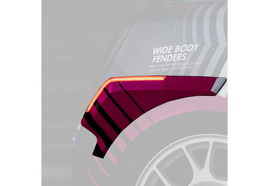 MINI F66 F67 JCW Rear Fender Extensions with Integrated Light