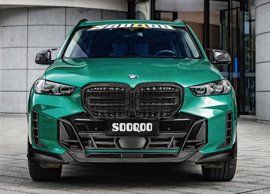 BMW X5 G05 dry carbon front kidney grille installed