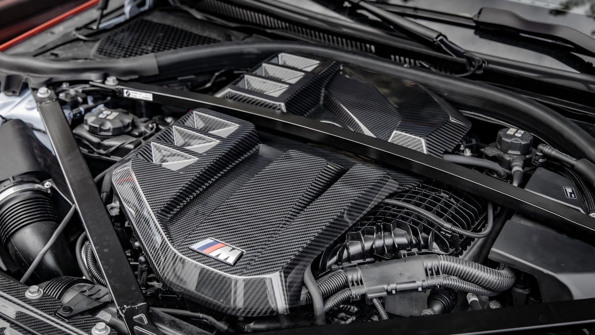 OEM Style Pre Pregged Dry Carbon Engine Cover For BMW M2 G87 / M3 G80 G81 / M4 G82 G83 2020+