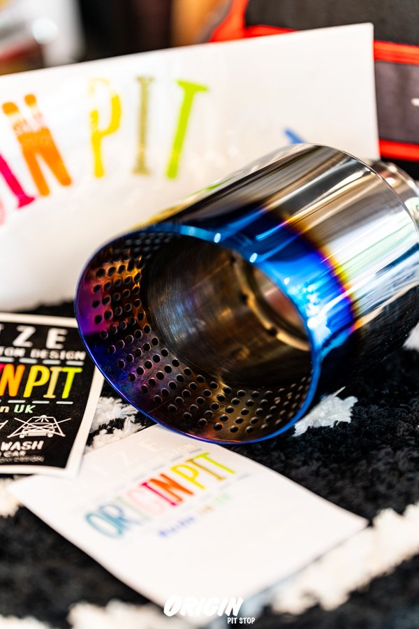 OPS Exhaust System Burnt Blue Finish Exhaust Tip