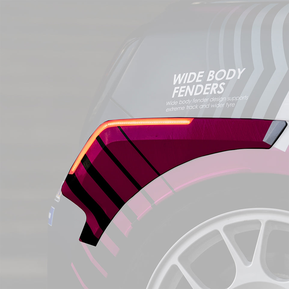MINI F66/F67 JCW Rear Fender Extension with Light
