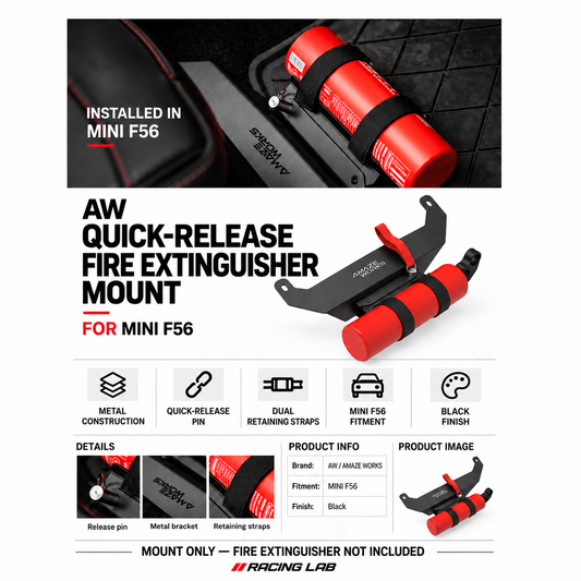 AW Quick-Release Fire Extinguisher Mount for MINI F56