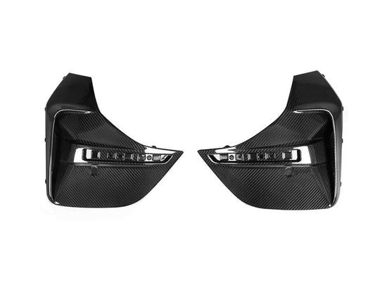 BMW G26 4 Series Pre-Preg Dry Carbon Rear Bumper Trim Inserts