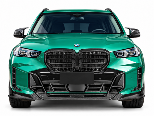 BMW X5 G05 Dry Carbon Front Lip installed front view